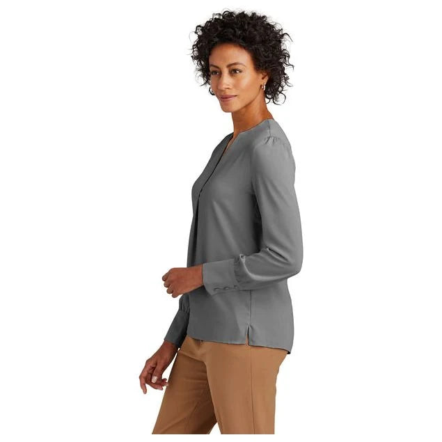 Brooks Brothers® Women’s Open-Neck Satin Blouse