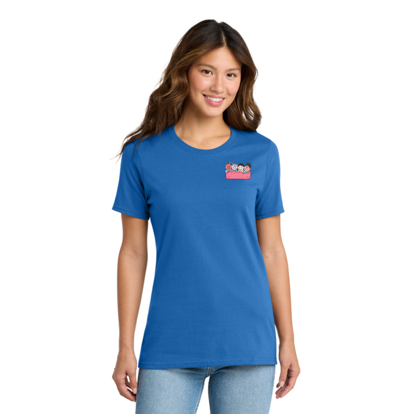 Port & Co™ Women's Core Cotton Tee - Small Front Logo