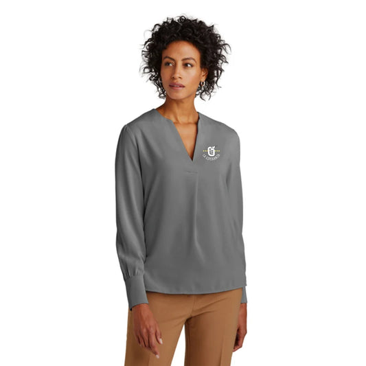 Brooks Brothers® Women’s Open-Neck Satin Blouse