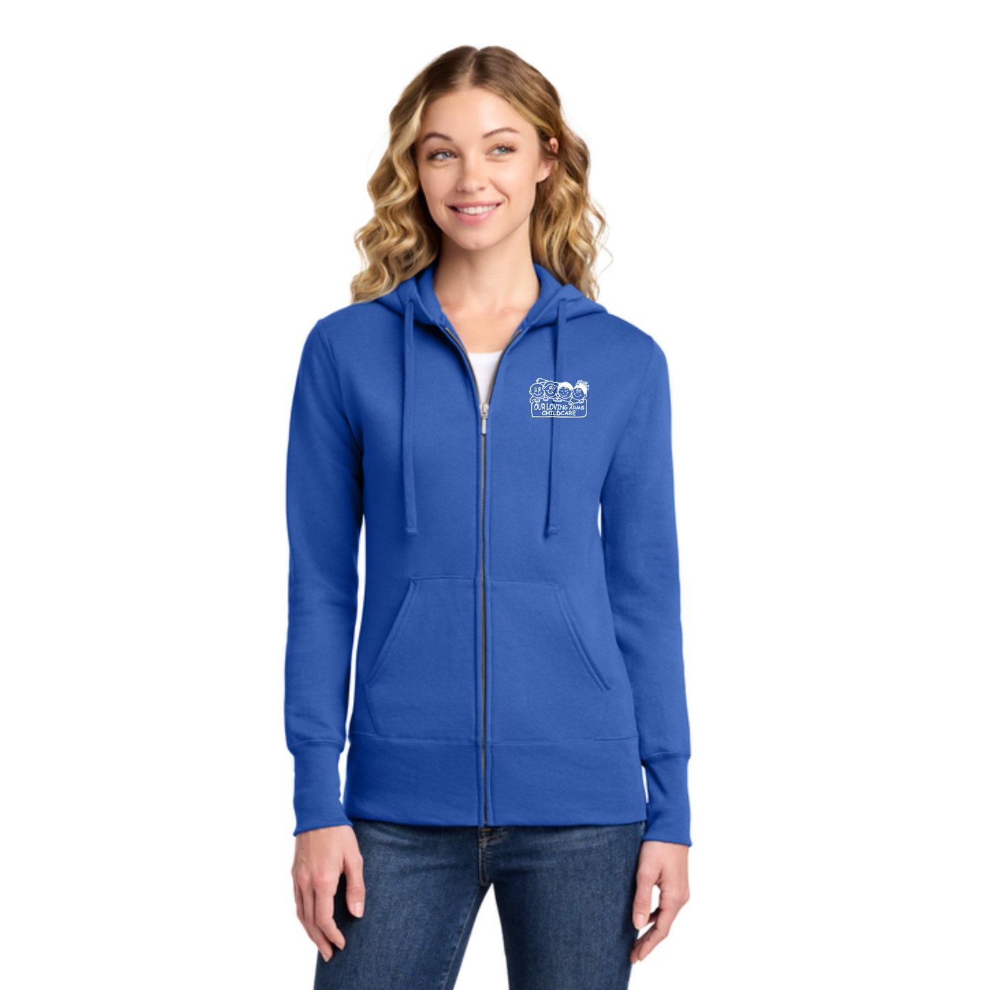 Port & Co™ Women's Core Fleece Full-Zip Hooded Sweatshirt