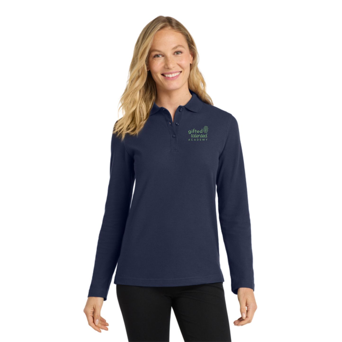 Port Authority® Women's Silk Touch™ Long Sleeve Polo