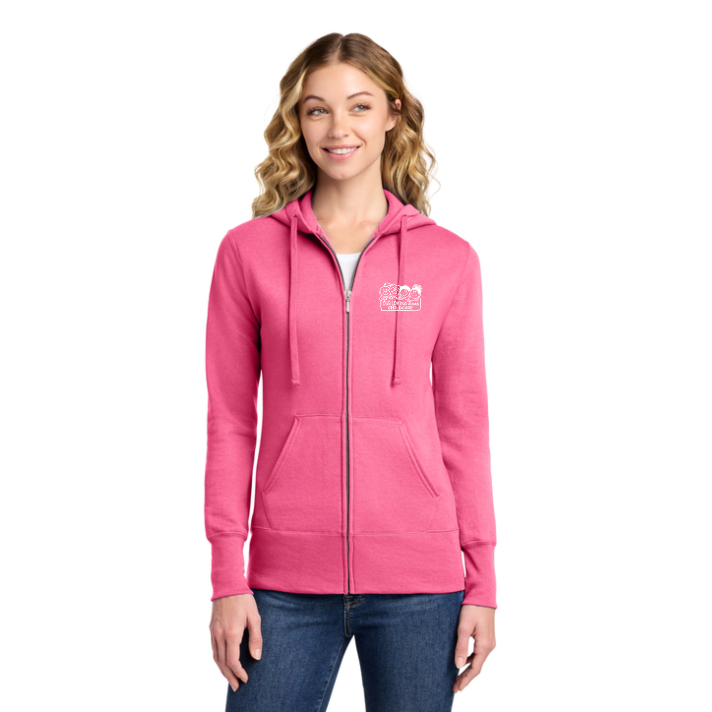 Port & Co™ Women's Core Fleece Full-Zip Hooded Sweatshirt