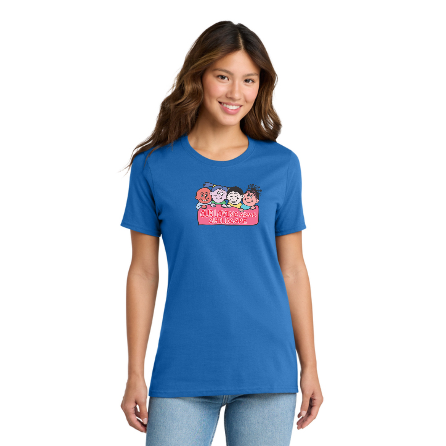 Port & Co™ Women's Core Cotton Tee - Full Front Logo